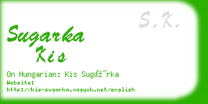 sugarka kis business card